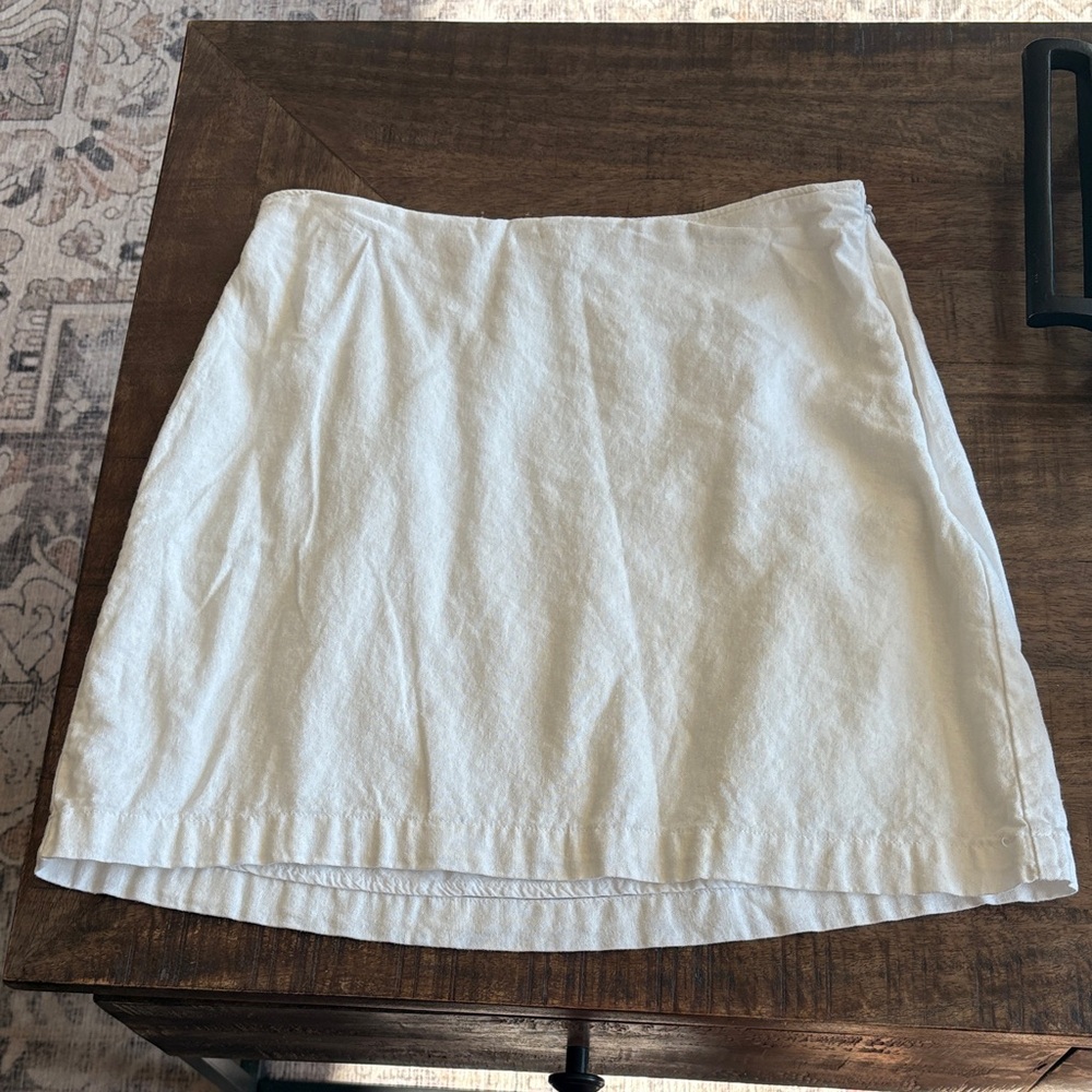 Abercrombie White Linen Skirt